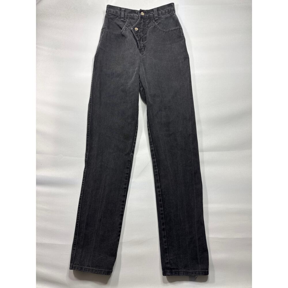 Vintage Stoney River Women's Straight Leg Black Denim Jeans - Size 7/8‎ (24x35)